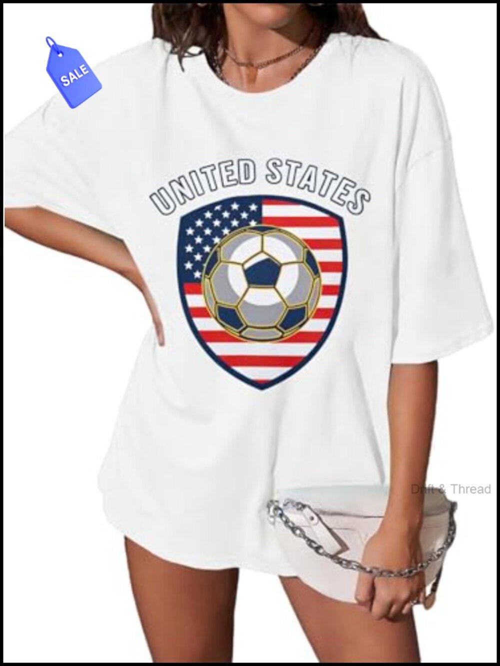 Oversized Soccer Mom Shirt Women Graphic Tee Game Day Crew Neck